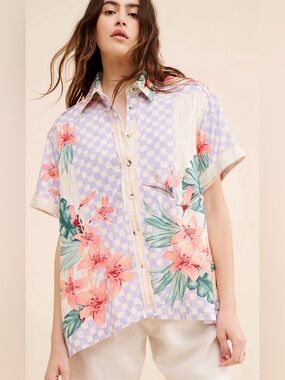 Free people Retro Tropics Shirt size Medium